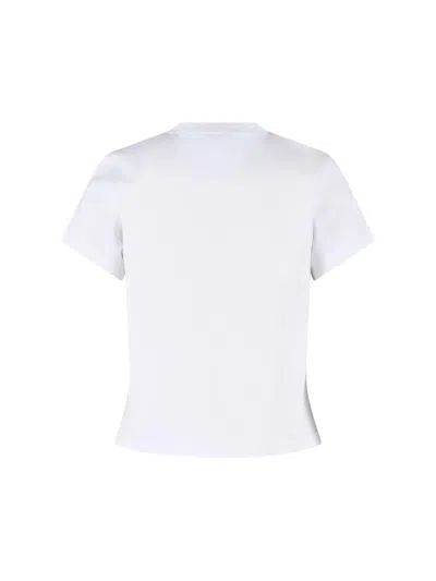 Alexander Wang Cotton Shrunken Logo T-shirt In White
