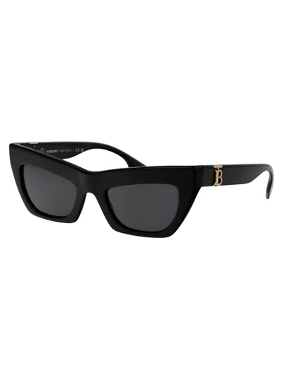 Burberry Eyewear Be4405 Black Sunglasses In Black