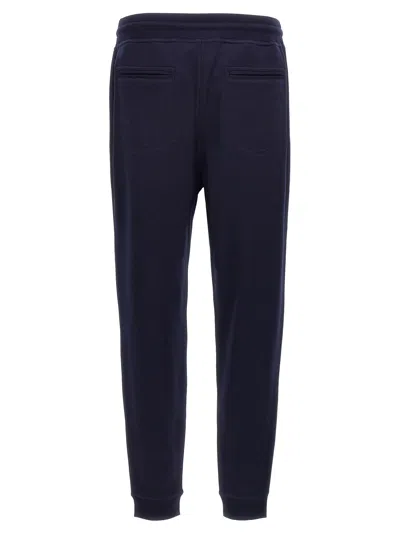Brunello Cucinelli Casual Joggers With Drawstring And Stripes In Blue