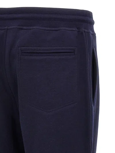 Brunello Cucinelli Casual Joggers With Drawstring And Stripes In Blue