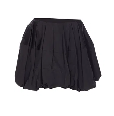 Alaïa Balloon Fit Skirt With Gathered Accents In Black