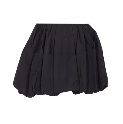 Alaïa Balloon Fit Skirt With Gathered Accents In Black