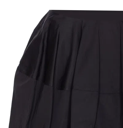 Alaïa Balloon Fit Skirt With Gathered Accents In Black