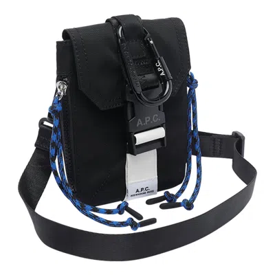 Apc A.p.c. Black Fabric Trek Crossbody Bag In Black