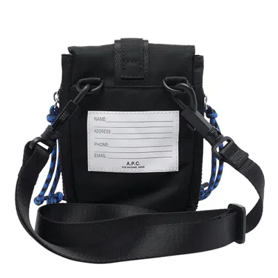 Apc A.p.c. Black Fabric Trek Crossbody Bag In Black