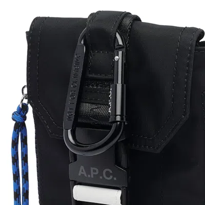 Apc A.p.c. Black Fabric Trek Crossbody Bag In Black