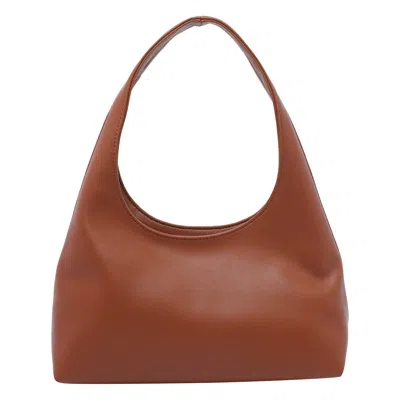 Apc A.p.c. Baby Ninon Shoulder Bag With Logo Print In Brown