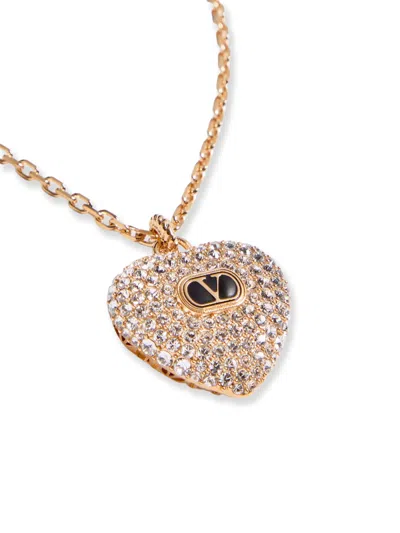Valentino Coeur Royal Metal, Enamel And Crystals Necklace