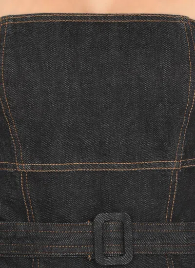 Self-portrait Denim Bandeau Midi Dress