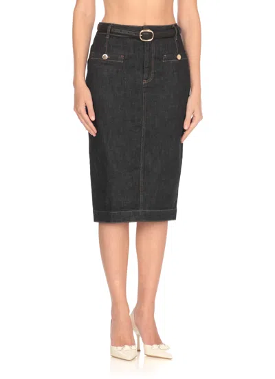 Self-portrait Indigo Skirt