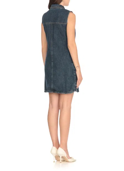 Self-portrait Self Portrait Women Denim Sleeveless Mini Dress