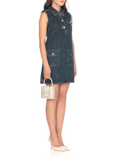 Self-portrait Self Portrait Women Denim Sleeveless Mini Dress