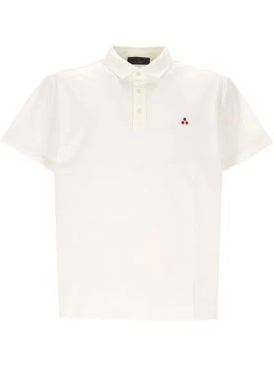 Peuterey Logo-embroidered Polo Shirt In White