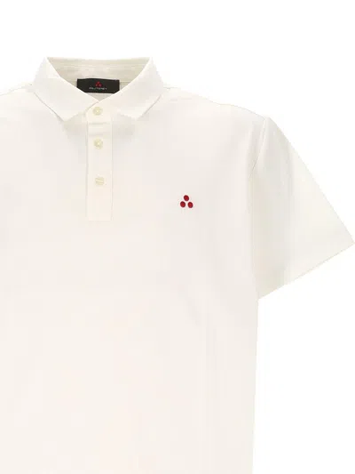 Peuterey Logo-embroidered Polo Shirt In White