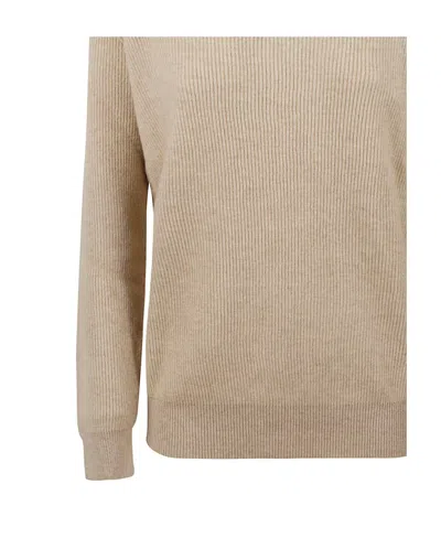 Brunello Cucinelli Long-sleeved Pullover In Brown