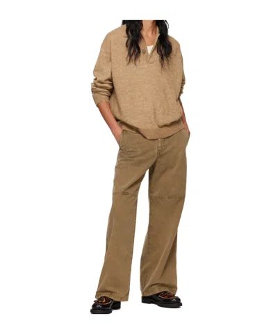 Hope Tan Workwear Trousers In Brown