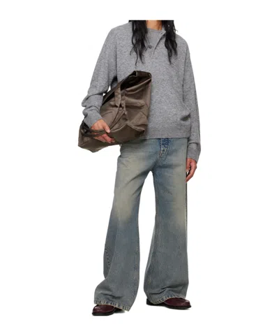 Hope Gray Preppy Polo Sweater In Gray