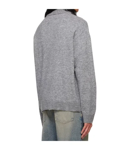 Hope Gray Preppy Polo Sweater In Gray