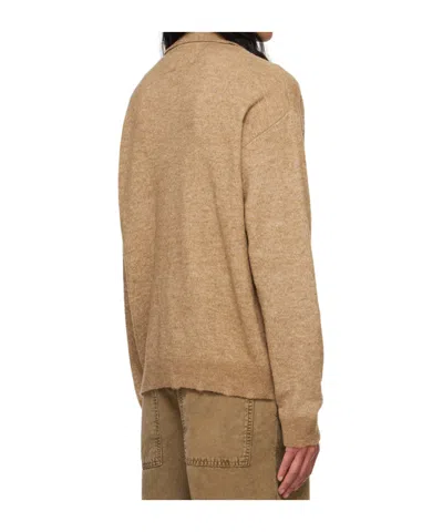 Hope Beige Preppy Polo Sweater In Neutral