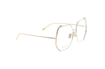 Bvlgari Bulgari Geometric Frame Glasses In Gold