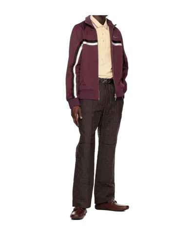 Ferragamo Track Jacket With Contrasting Stripe In Multi