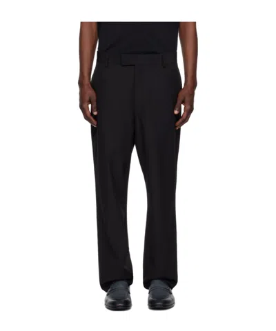 Ferragamo Straight-leg Pleated Trousers In Black