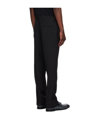 Ferragamo Straight-leg Pleated Trousers In Black