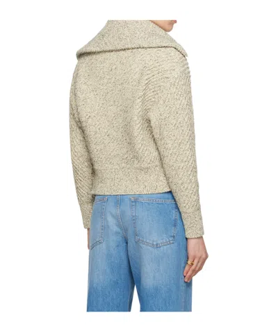 Ferragamo Knitted Blouson In Neutral