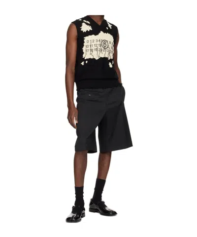 Mm6 Maison Margiela Black Pocket Shorts In Black
