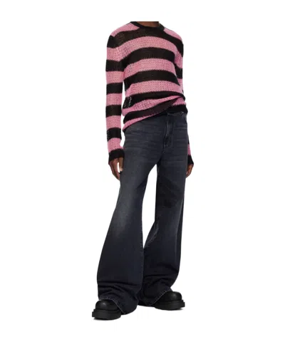 We11 Done Black Tuck-detail Jeans In Black