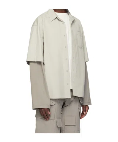 We11 Done Gray Layered Shirt In Multi
