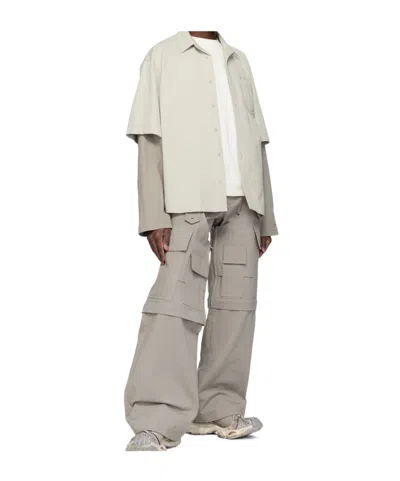 We11 Done Gray Layered Shirt In Multi