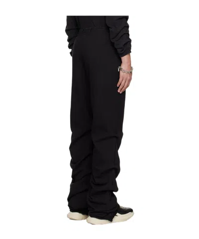 We11 Done Black Wrinkled Straight Jogger Sweatpants In Black
