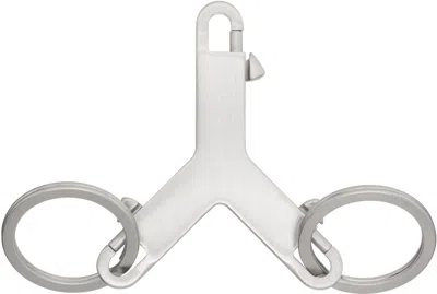 Rick Owens Silver Hollywood Small Cerberus Keychain