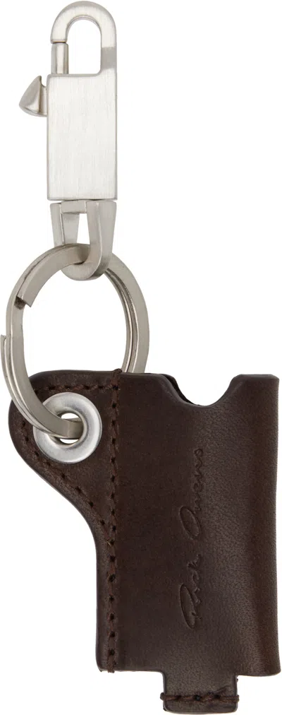 Rick Owens Silver Hollywood Mini Lighter Holder Keychain