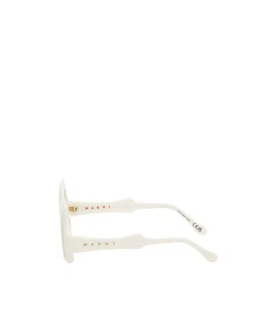 Marni Quelyfish Sunglasses In White