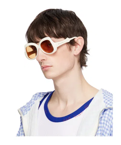 Marni Quelyfish Sunglasses In White