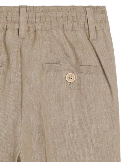 Dolce & Gabbana Logo-appliqué Chinos In Brown