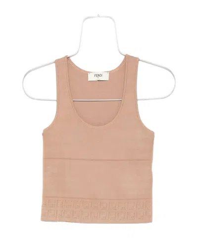 Fendi Sleeveless Vest In Brown