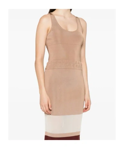 Fendi Sleeveless Vest In Brown