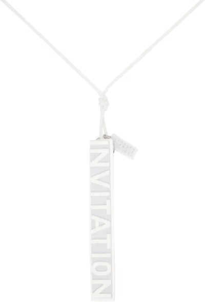 Mm6 Maison Margiela Pendant Necklace In Silver