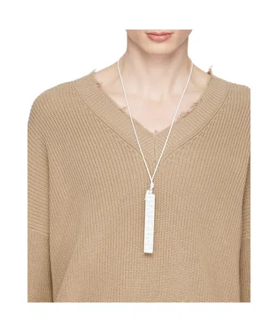 Mm6 Maison Margiela Pendant Necklace In Silver