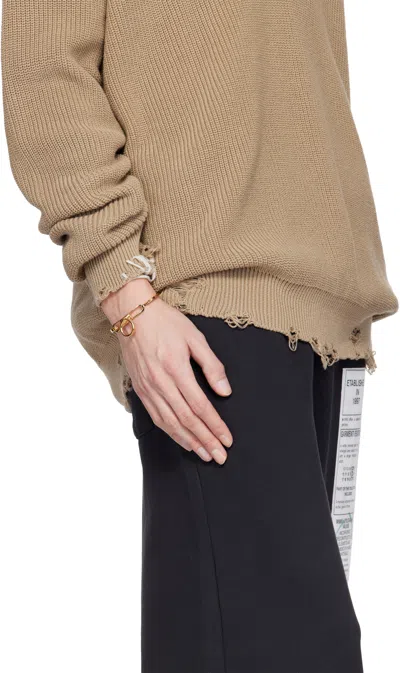 Mm6 Maison Margiela Gold Object Trouve Bracelet In Gold