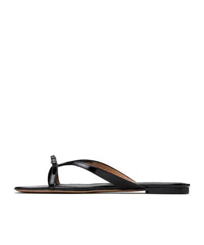 Ferragamo Black Thin Bow Sandals