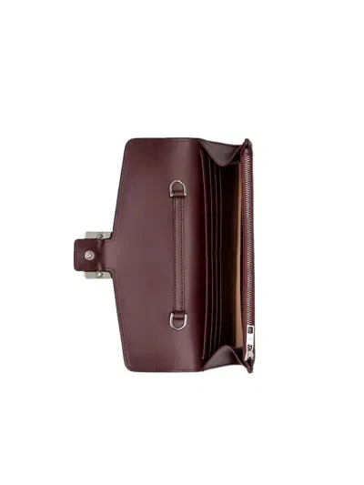 Roger Vivier Belle Vivier Wallet On Chain In Patent Leather In Brown