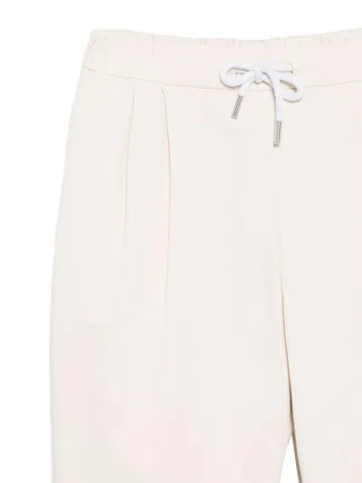 Brunello Cucinelli Gabardine-weave Trousers In White