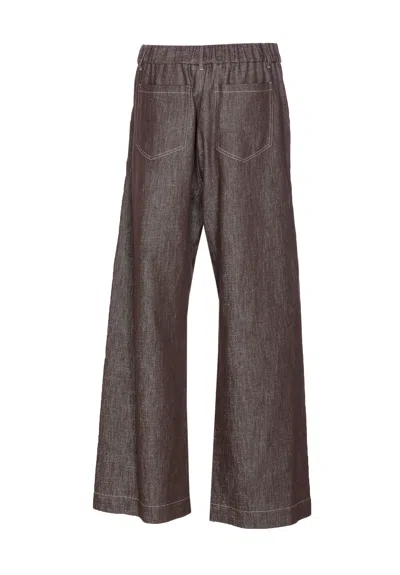 Brunello Cucinelli Trousers Wide Leg Drawstring Waist
