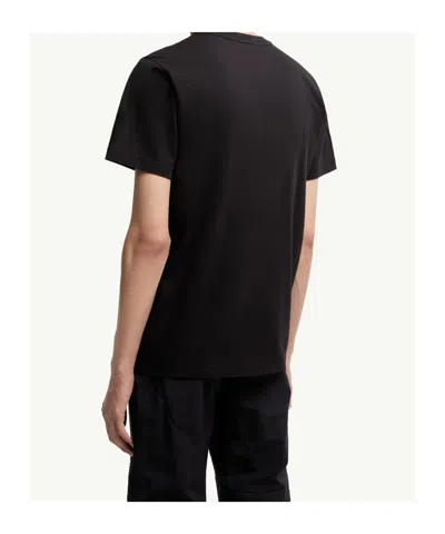 Moncler Soft Cotton Short Sleeve Crew Neck T-shirt In Black