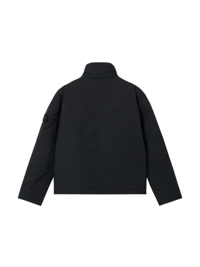 Stone Island Padded Jacket With Anti-drop And Zip Pockets In Black
