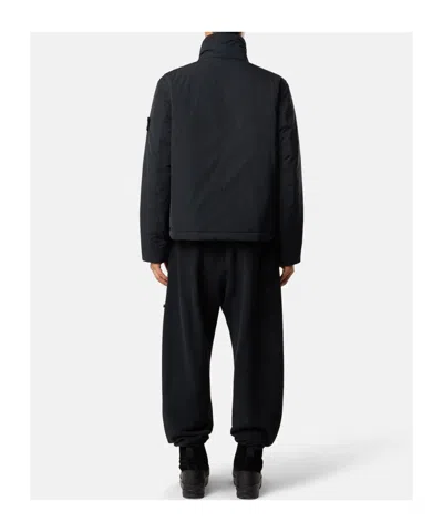 Stone Island Padded Jacket With Anti-drop And Zip Pockets In Black